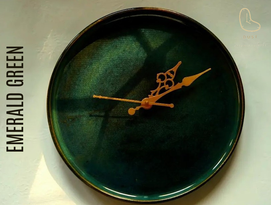 Emerald Green Ceramic Clock