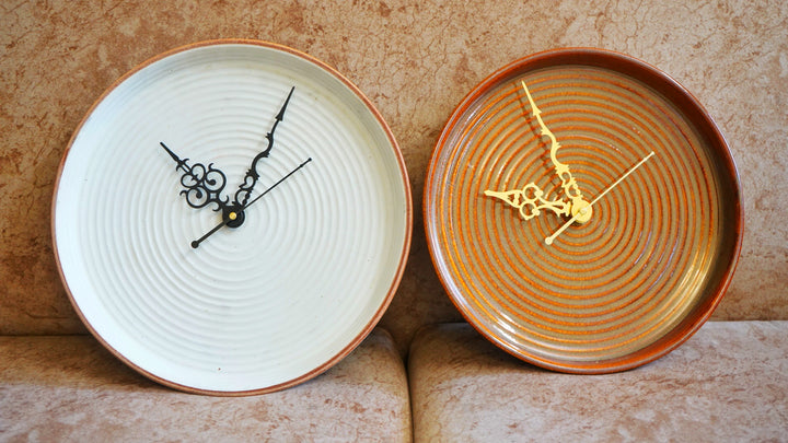 Terracotta Orbit Clock + Earthcycle clock