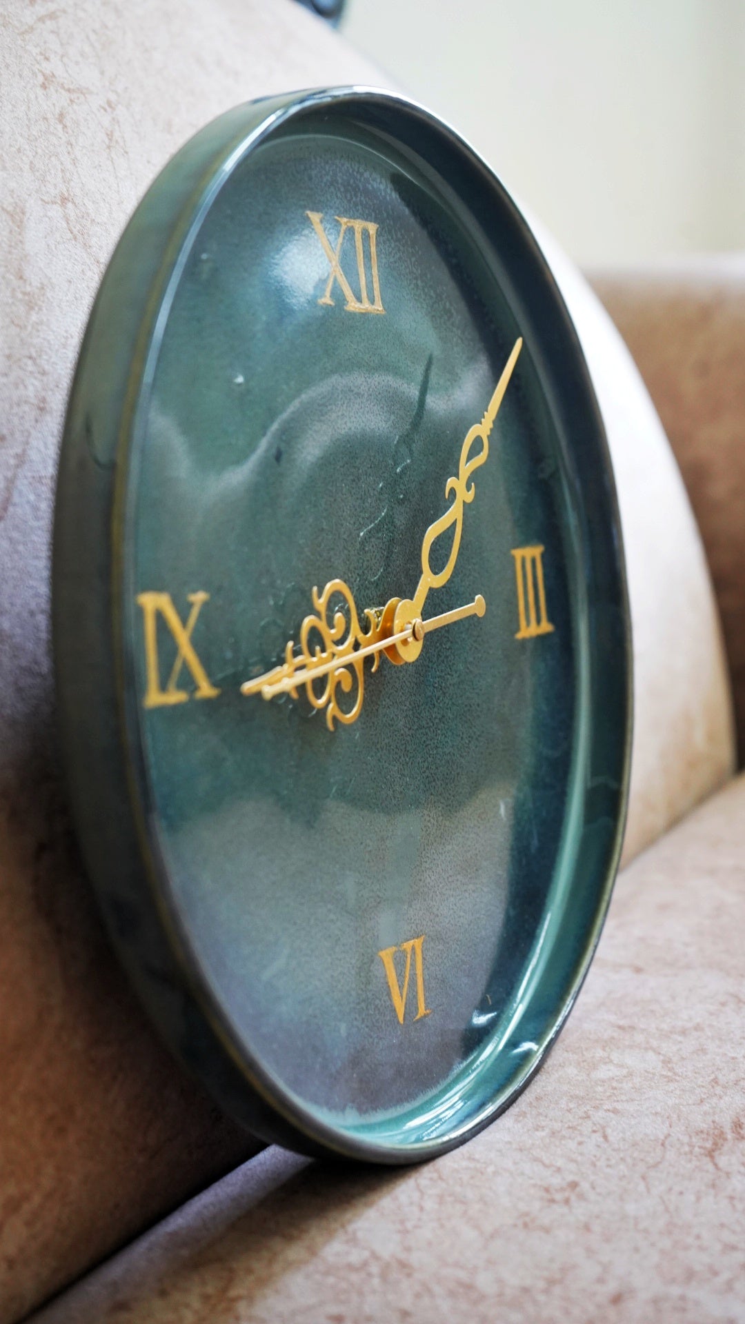 Emerald Green Ceramic Clock