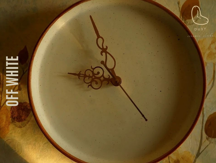 Off White Ceramic Clock